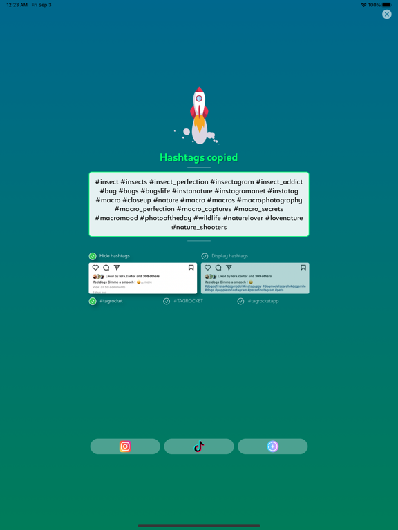 Screenshot #6 pour TagRocket - Hashtag Generator