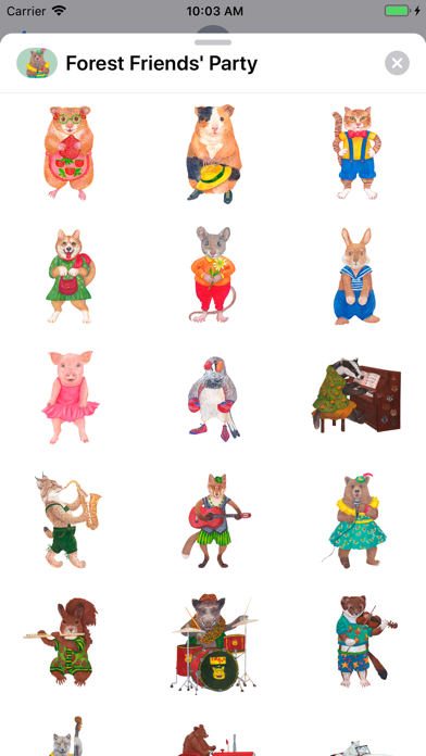 Forest Friends' Party Stickers Screenshot