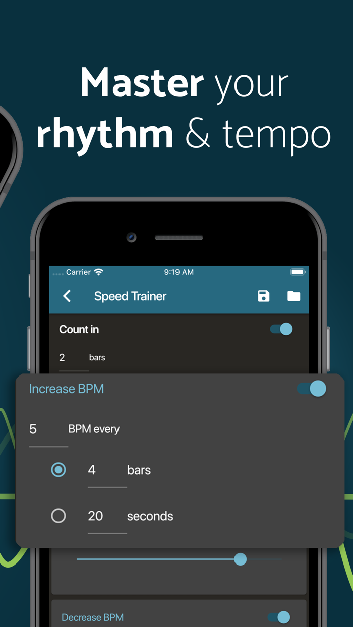 Metronome beats BPM counter