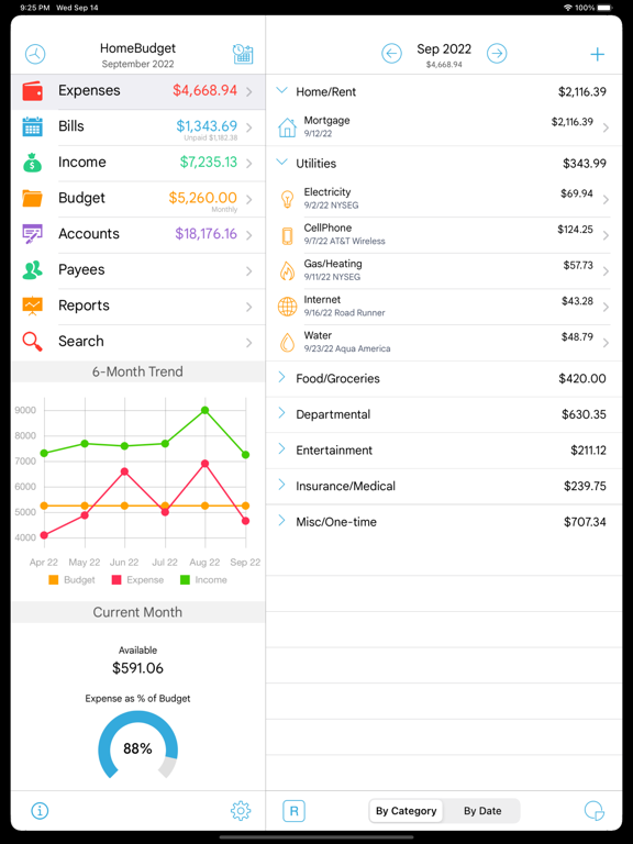 Screenshot #4 pour HomeBudget Lite (w/ Sync)