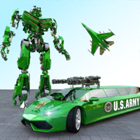 Flying Limo Car Robot Flying
