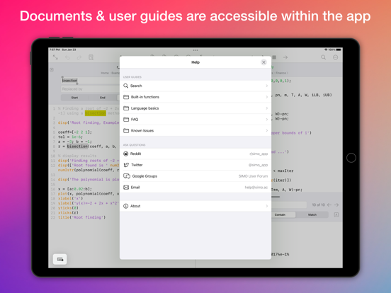 SIMO : MATLAB programming app iPad screenshot 9 - Education app