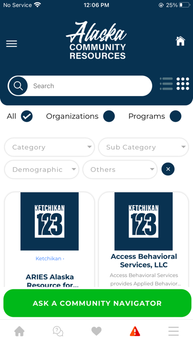 Alaska Community Resources Screenshot