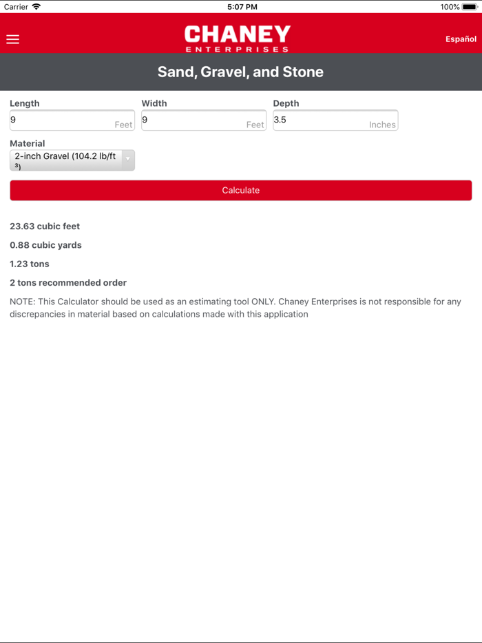 Concrete and Agg Calculator