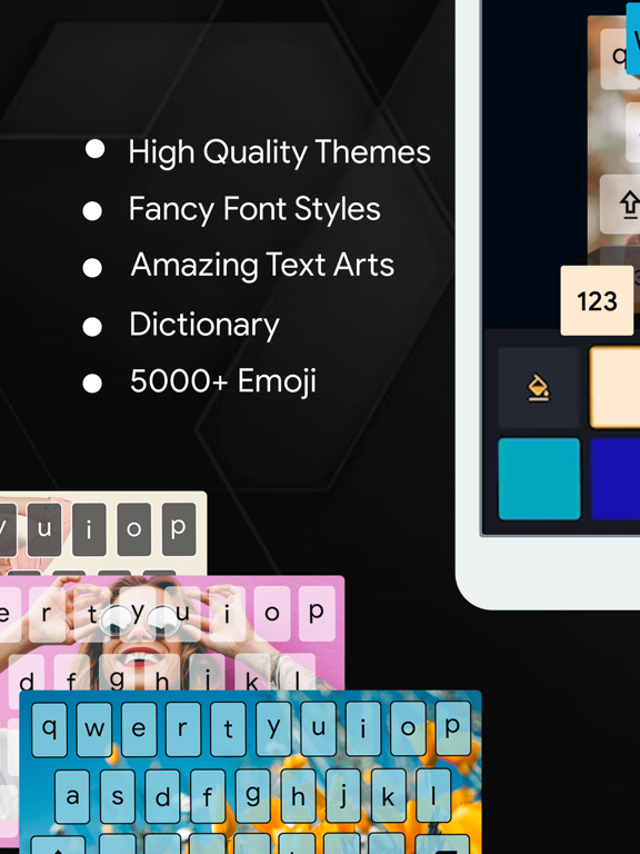 My Photo Keyboard With Fonts iPad screenshot 2 - Utilities app