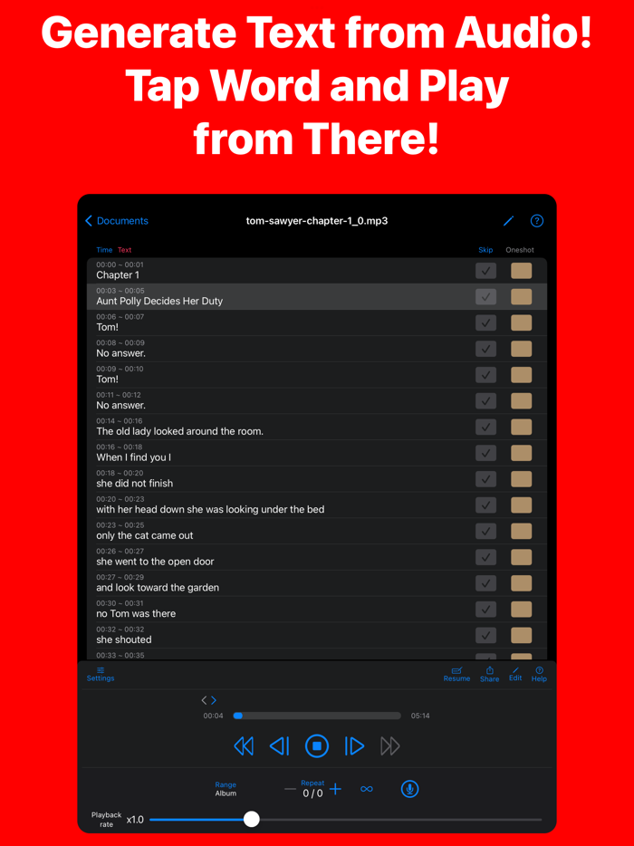 Repeatable Player cut and loop
