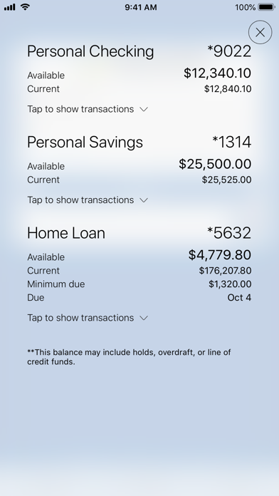 Evansville FCU Mobile Banking Screenshot