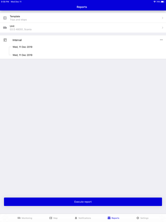 Smarttrackfleet iPad screenshot