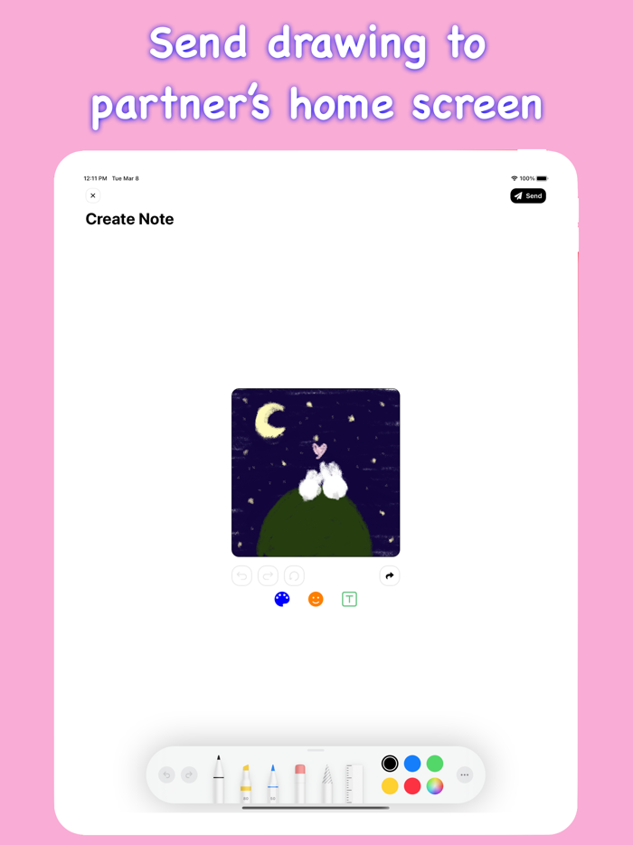 Note Widget - Love Drawing