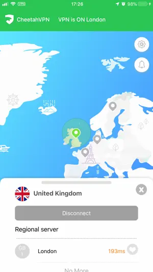 Cheetah Vpn Proxy for WiFi 4G screenshot 4