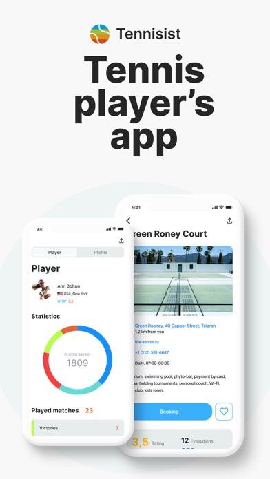 Tennisist: tennis players app Screenshot