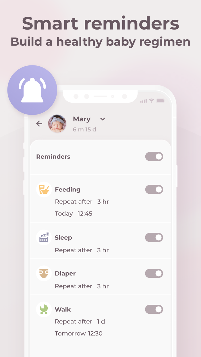 Erby feeding and sleep tracker