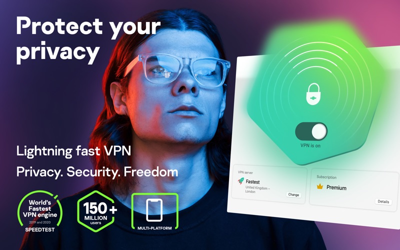 kaspersky fast & secure vpn iphone screenshot 1