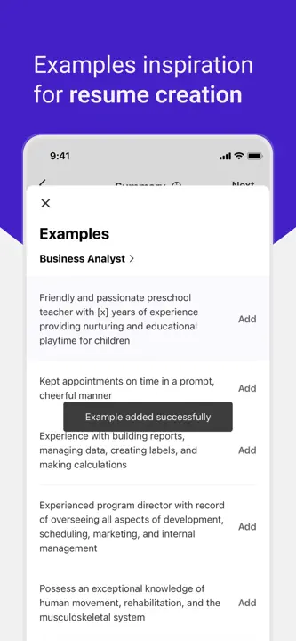 Resume Builder: PDF Resume App: Screenshot 3 von 3
