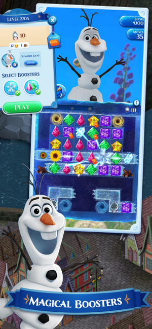 ‎Disney Frozen Free Fall Game Screenshot