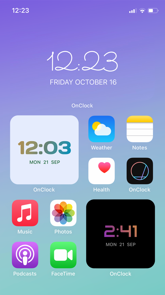 #2. OnClock - Widget (iOS) 由: AHN YOONJI