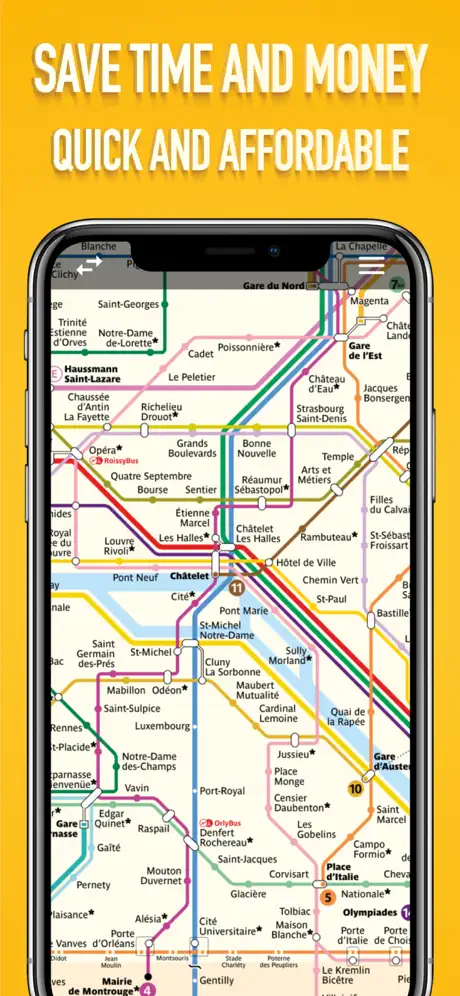 Paris Metro Map.