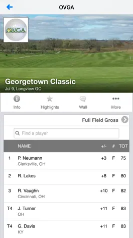 Game screenshot Ohio Valley Golf Association apk