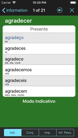 Game screenshot Portuguese Verbs & Conjugation hack
