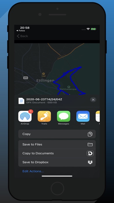 GPX Route Exporter Screenshot