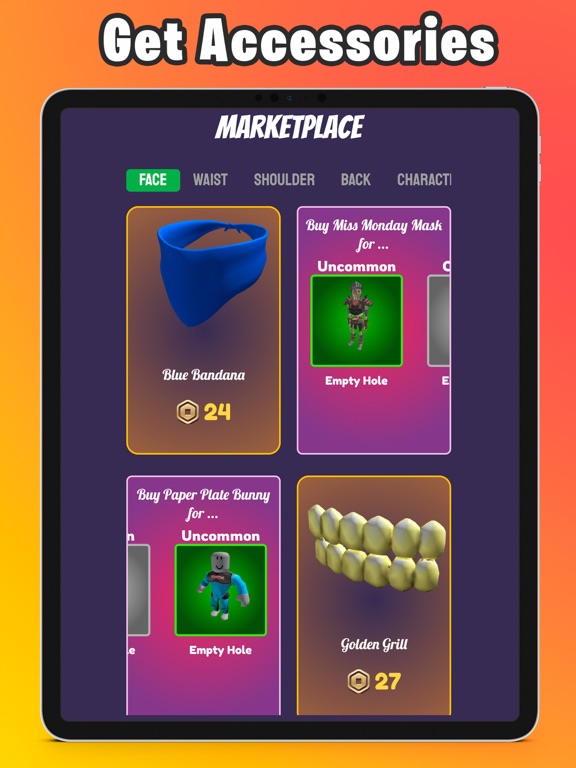 Robux Squadron & Shop Codes iPad screenshot 9 - Entertainment app