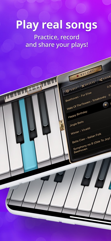 Piano Keyboard & Music Tiles - Practice & Record