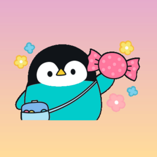 Cute Penguin 5 Stickers pack