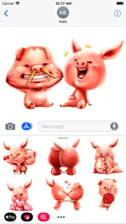 hogs & kisses valentine´s pigs iphone screenshot 2
