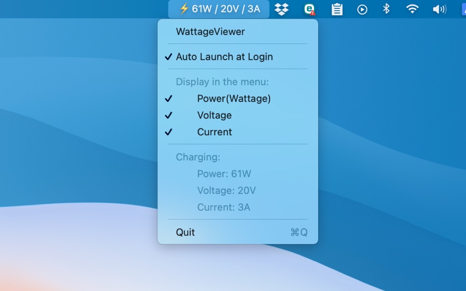 #2. WattageViewer (macOS) 由: Keisuke Narita