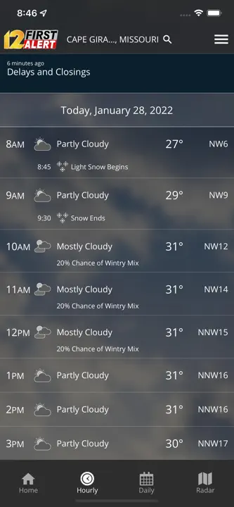 KFVS12 StormTeam Weather : capture d’écran 4 sur 5