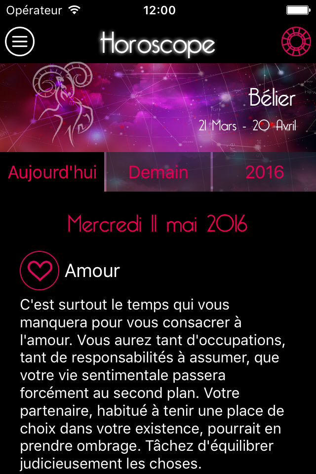 Votre Horoscope du jour