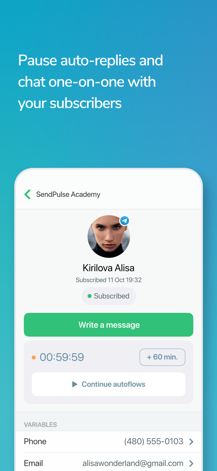 SendPulse Chatbots