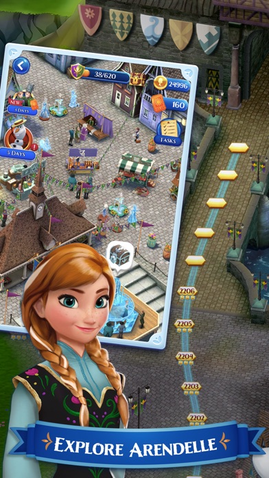 Disney Frozen Free Fall Game Screenshot