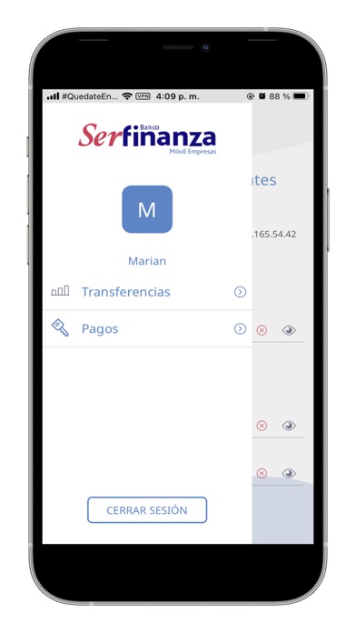 Serfinanza Móvil Empresas Screenshot