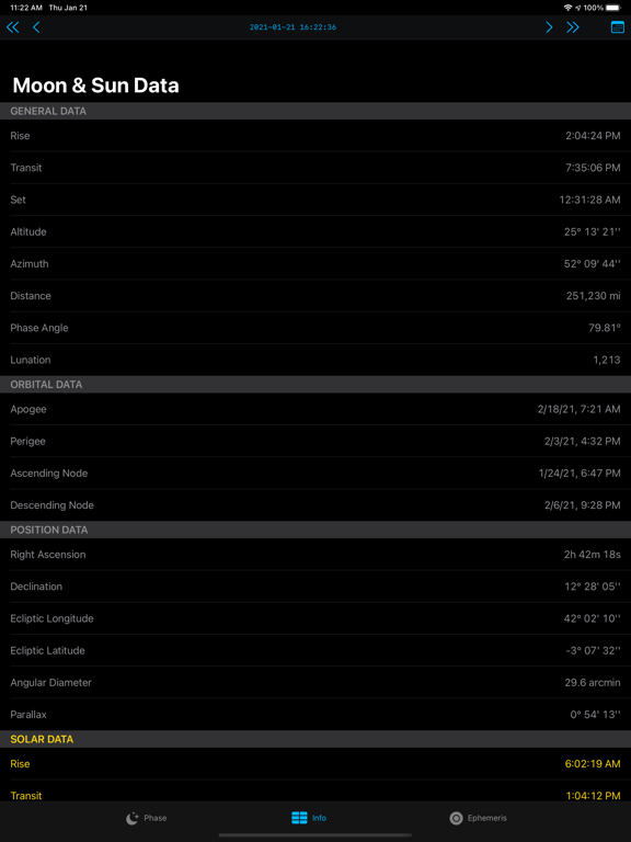 Moon Phase Calendar LunarSight screenshot 2