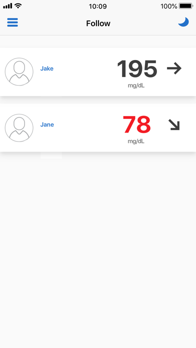 Dexcom Follow mg/dL DXCM2 iPhone screenshot 1
