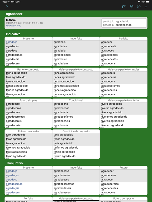 ポルトガル語: 動詞 活用のおすすめ画像2