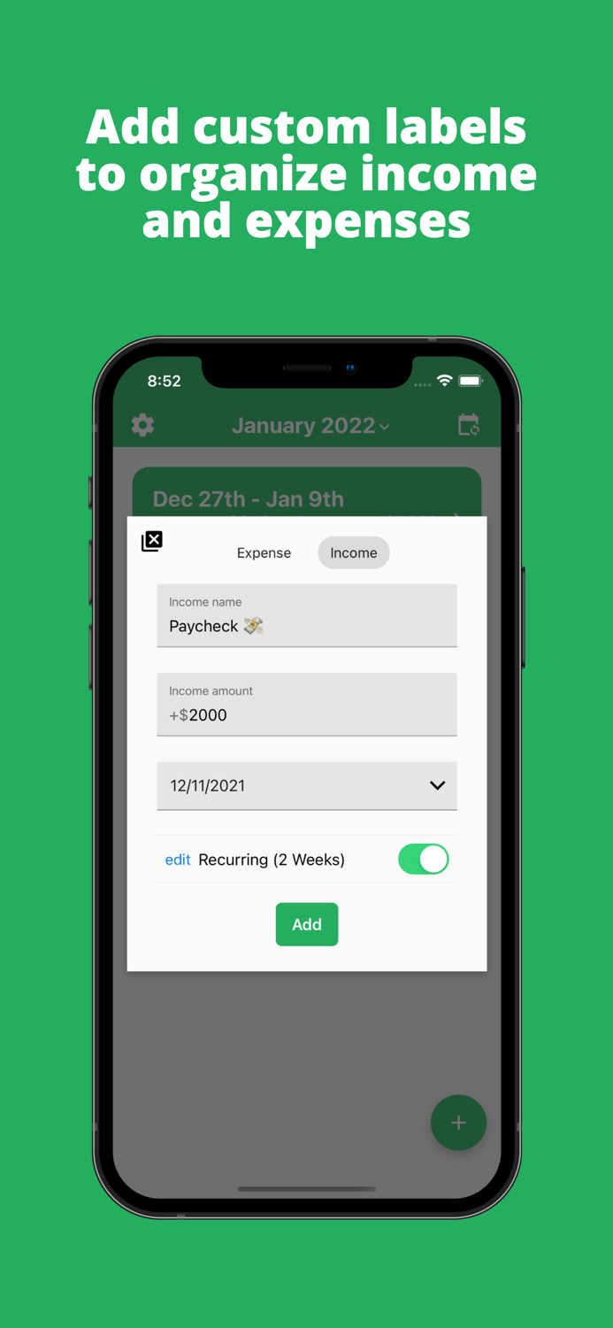 EveryTwo Biweekly Budgeting