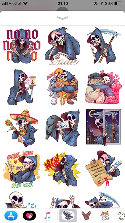 Death Cute Emoji Funny Sticker