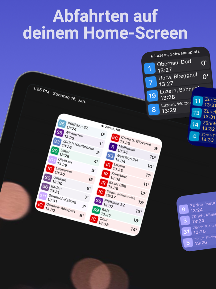 Raily Swiss Transport Widget