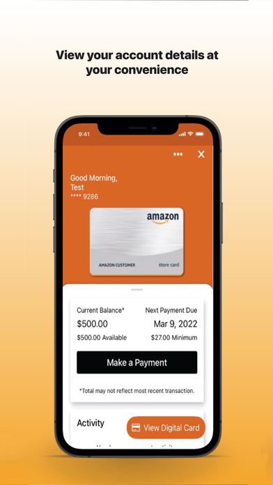 Amazon Store Card Screenshot