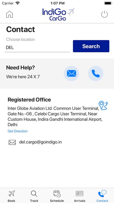 IndiGo – Cargo Shipper App Screenshot