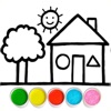 Glitter House coloring icon