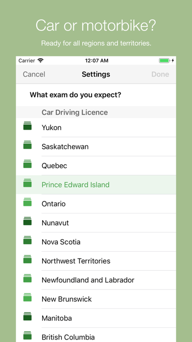 Canada Driving Theory Test Screenshot
