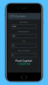 etf calculator iphone screenshot 1