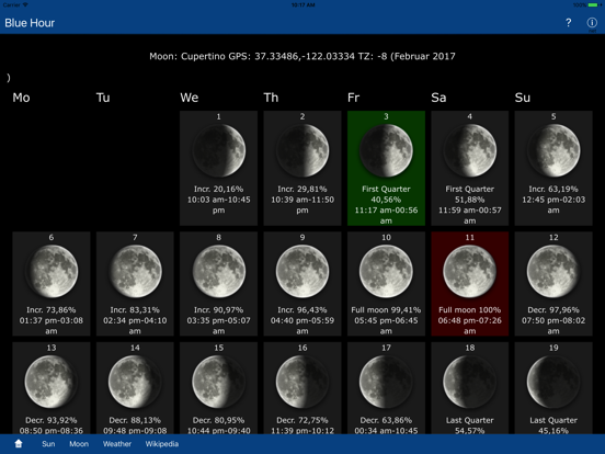 Screenshot #6 pour Blue Hour, Sun, Moon, Weather