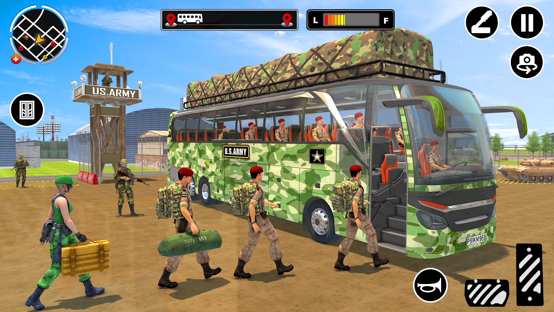 Army Bus Driving Games 3D