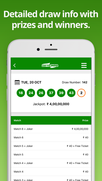 India Lottery Results Screenshot