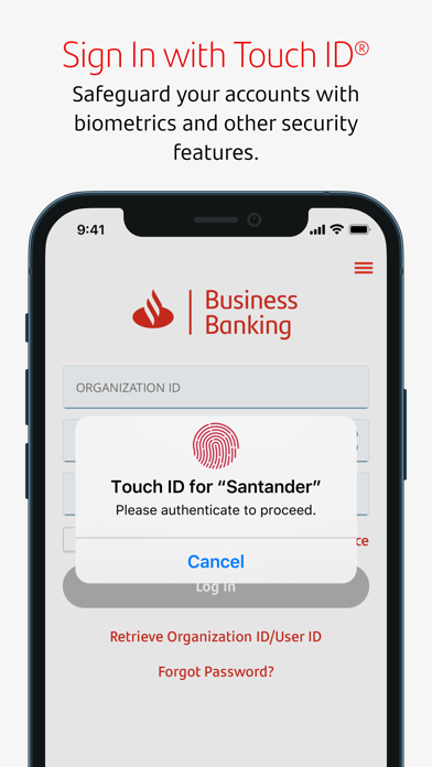Santander Business Banking Screenshot