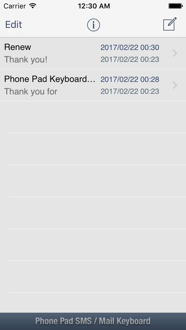 Phone Pad SMS - Mail Keyboard